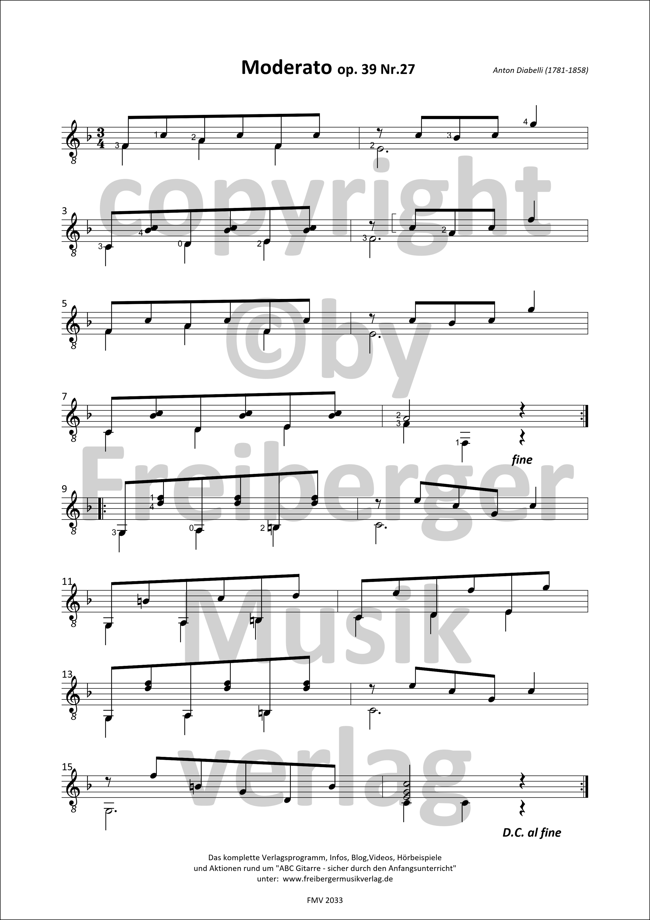 Moderato op. 39 Nr. 27 (Anton Diabelli)