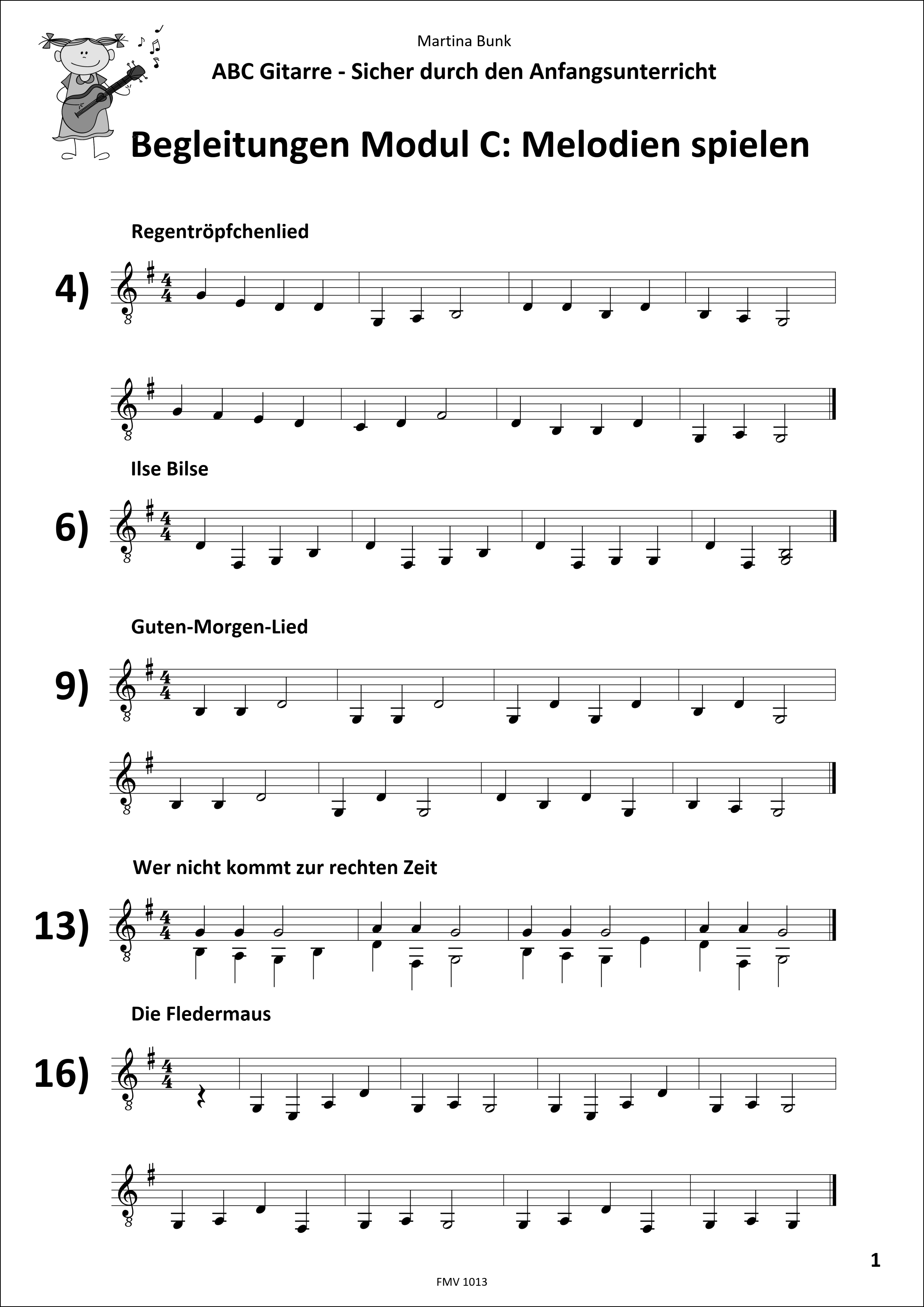 Begleitungen zu Modul C – Melodien spielen